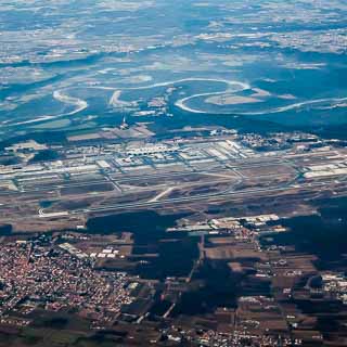 Flughafen Mailand-Malpensa Luftaufnahme