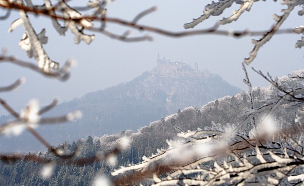 Hohenzollern Castle in winter