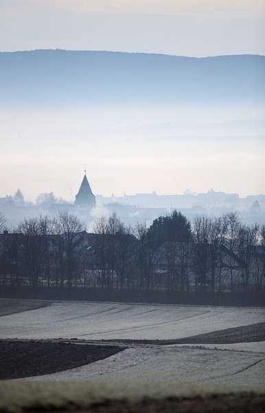 Walddorf, fog and mountains
