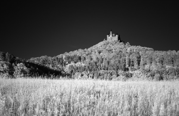 Hohenzollern Castle in infrared