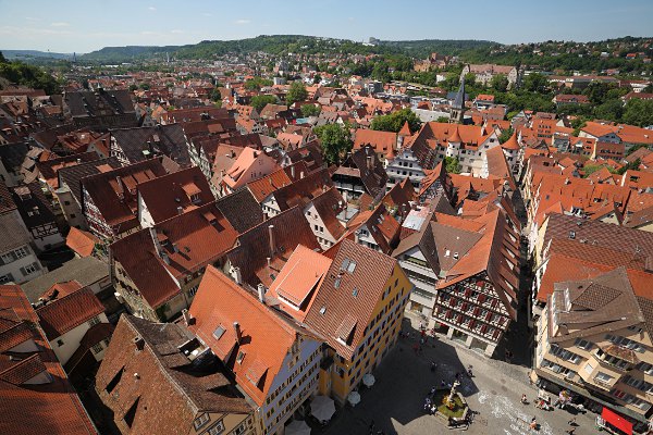 Blick auf Tbingen vom Turm der Stiftskirche