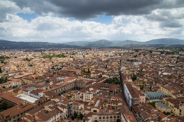 Blick ber Florenz