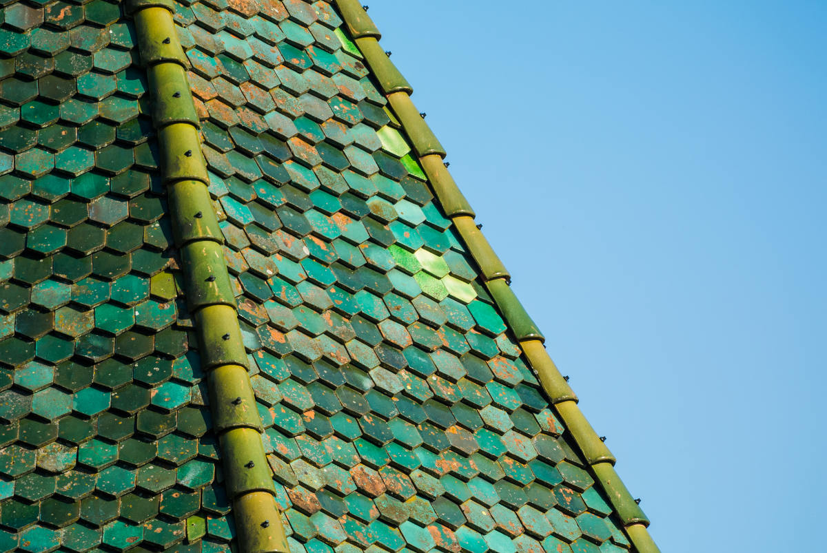 green roof tiles