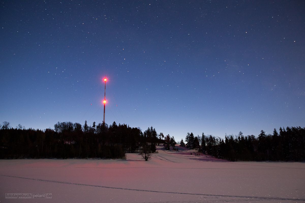 Raichberg transmitter at night