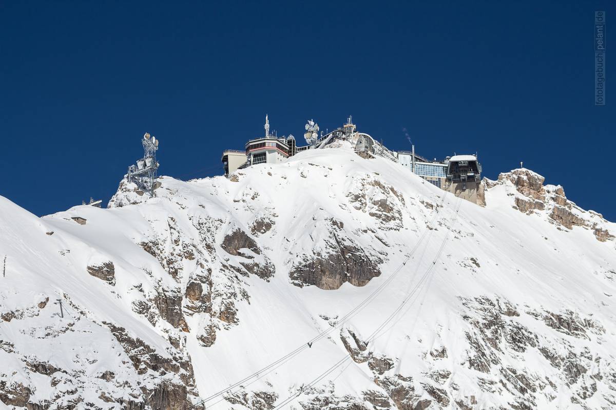 Seile der Zugspitz-Gletscherbahn zum Gipfel