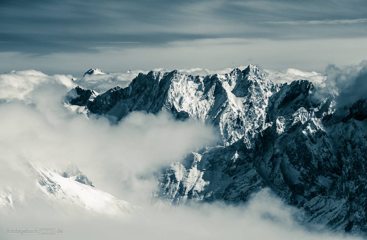 mountains and clouds