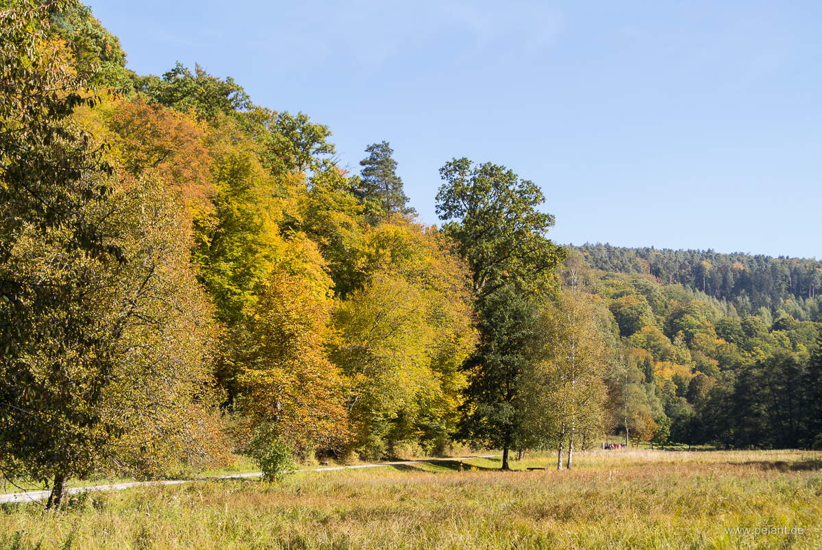 Herbst im Groen Goldersbachtal bei dem Soldatengrab im Schnbuch