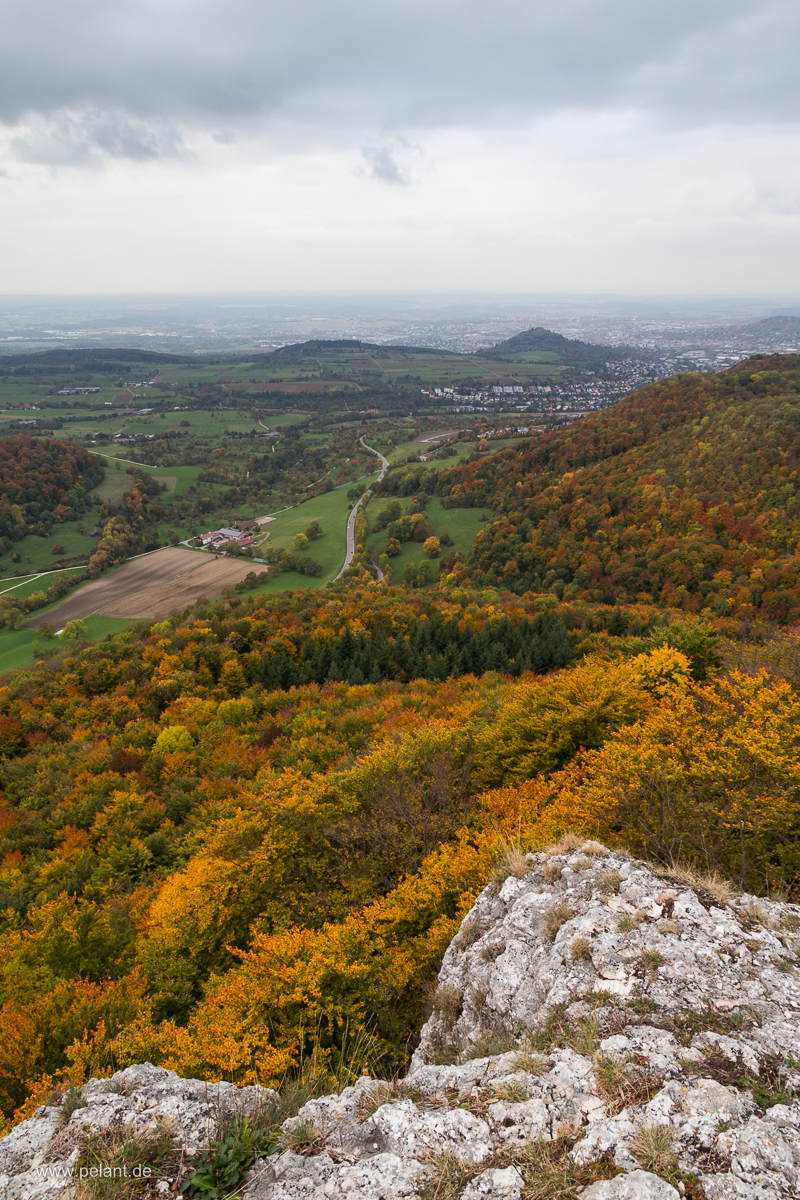 View from the Wackerstein in the direction of Pfullingen