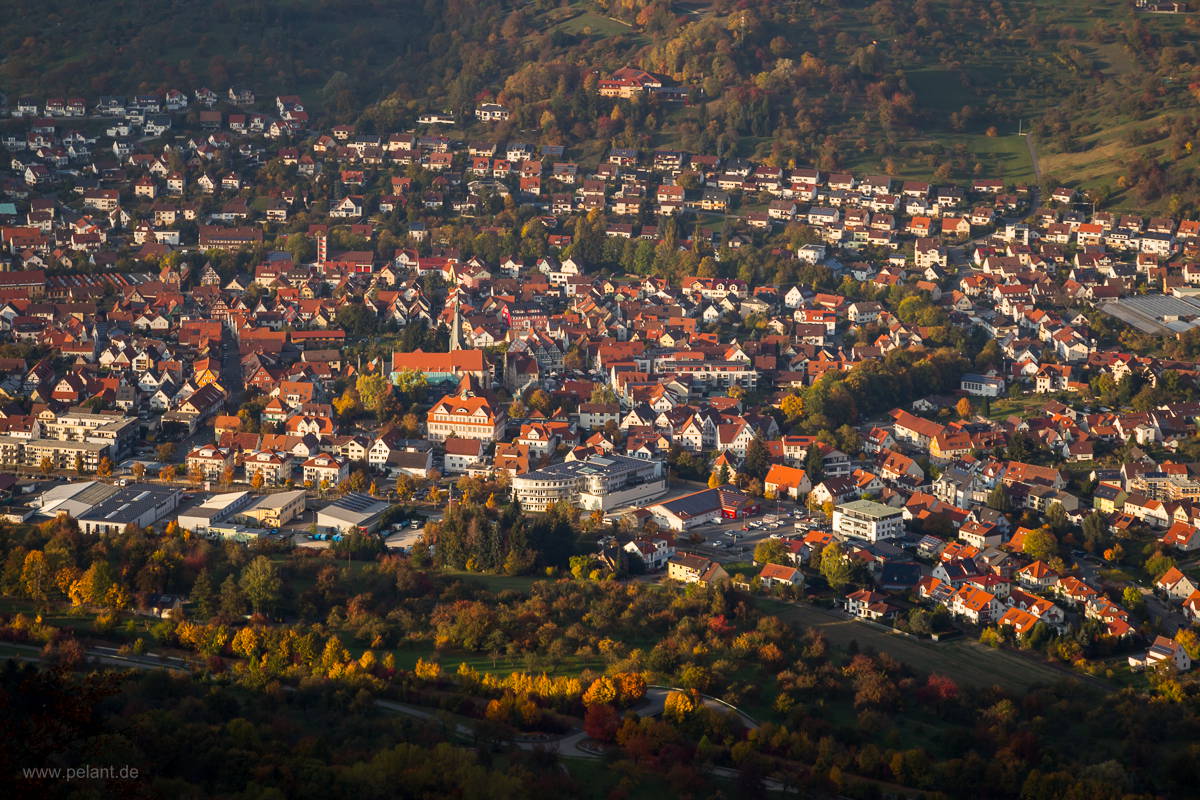 View from the Sonnenfels over Dettingen an der Erms