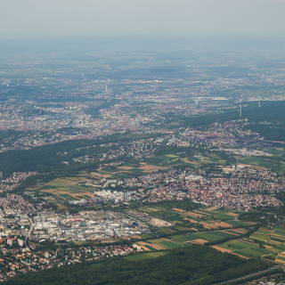 Blick auf Stuttgart von Sden (Stuttgart-Vaihingen, Mhringen und Degerloch)