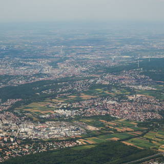 Blick auf Stuttgart von Sden (Stuttgart-Vaihingen, Mhringen und Degerloch)