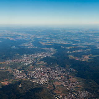 Aerial view of Schorndorf and Remstal