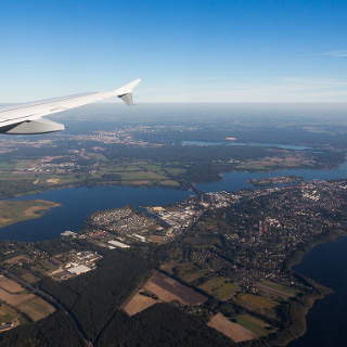 Aerial view of Werder (Havel) and Potsdam