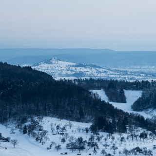 view of Wurmlingen chapel in winter