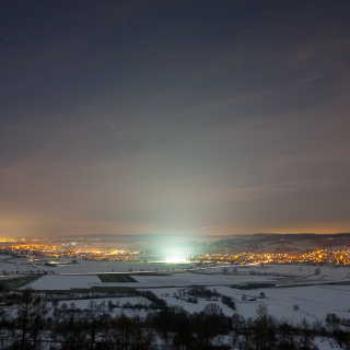 Unterjesingens sports field at night