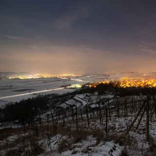 View over Rottenburg and Wurmlingen at night