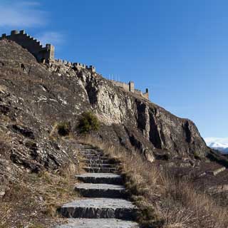 stairs to the Tourbillon, Sion, Switzerland