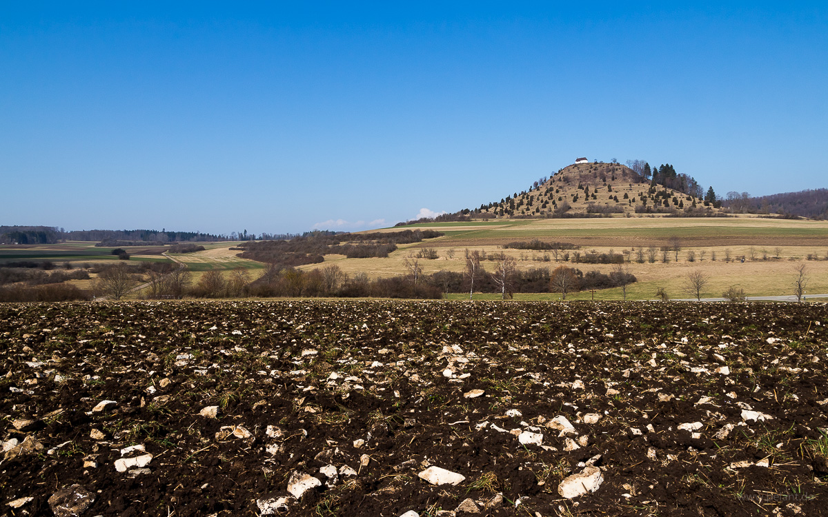 view over stony field of the Kornbhl on the Schwbische Alb