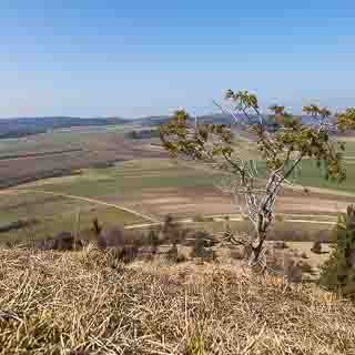 view from Kornbhl hill of the fields of the Schwbische Alb