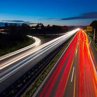 long time exposure of B27 interchange at Walddorfhslach