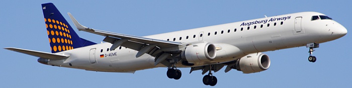 D-AEME - Augsburg Airways Embraer 195