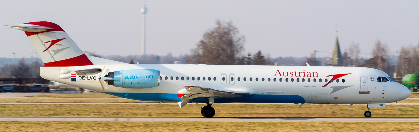 OE-LVO - Austrian Airlines Fokker 100