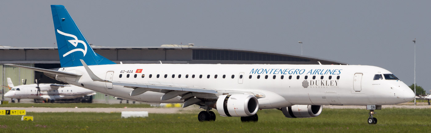 4O-AOA - Montenegro Airlines Embraer 195