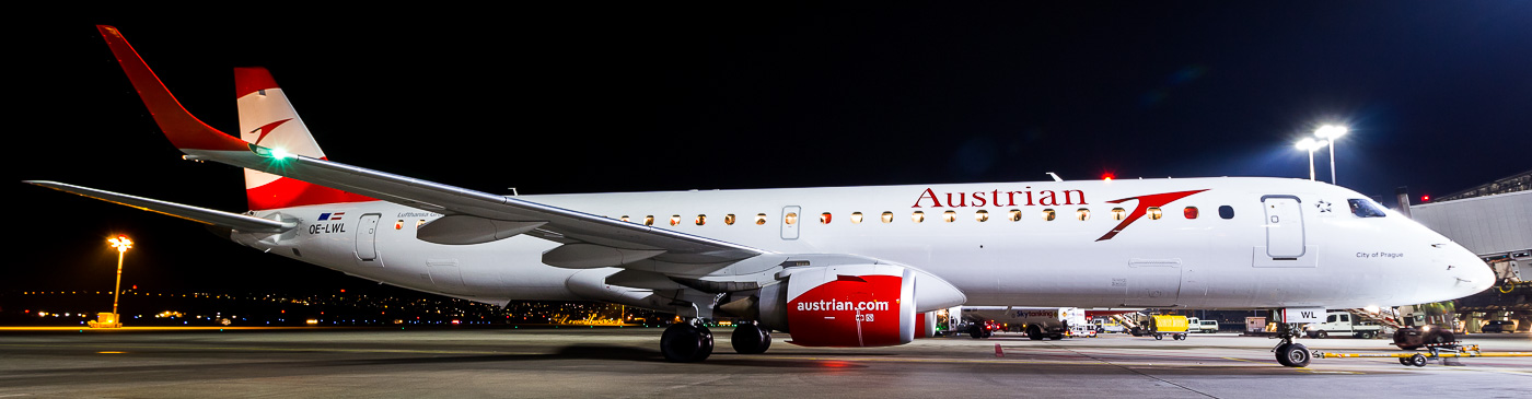 OE-LWL - Austrian Airlines Embraer 195