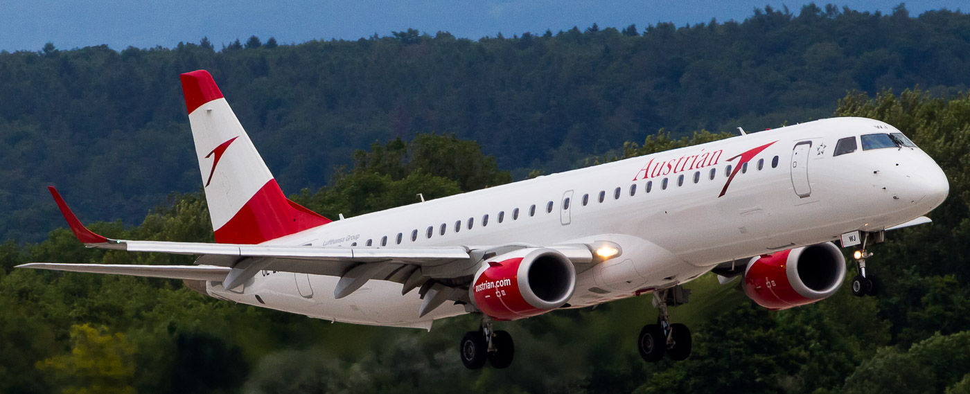 OE-LWJ - Austrian Airlines Embraer 195