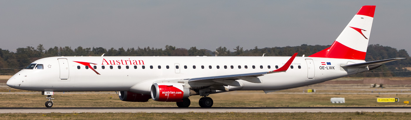 OE-LWK - Austrian Airlines Embraer 195