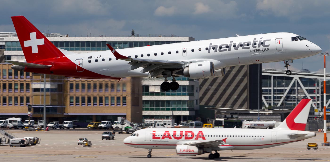 HB-JVU - Helvetic Airways Embraer 190