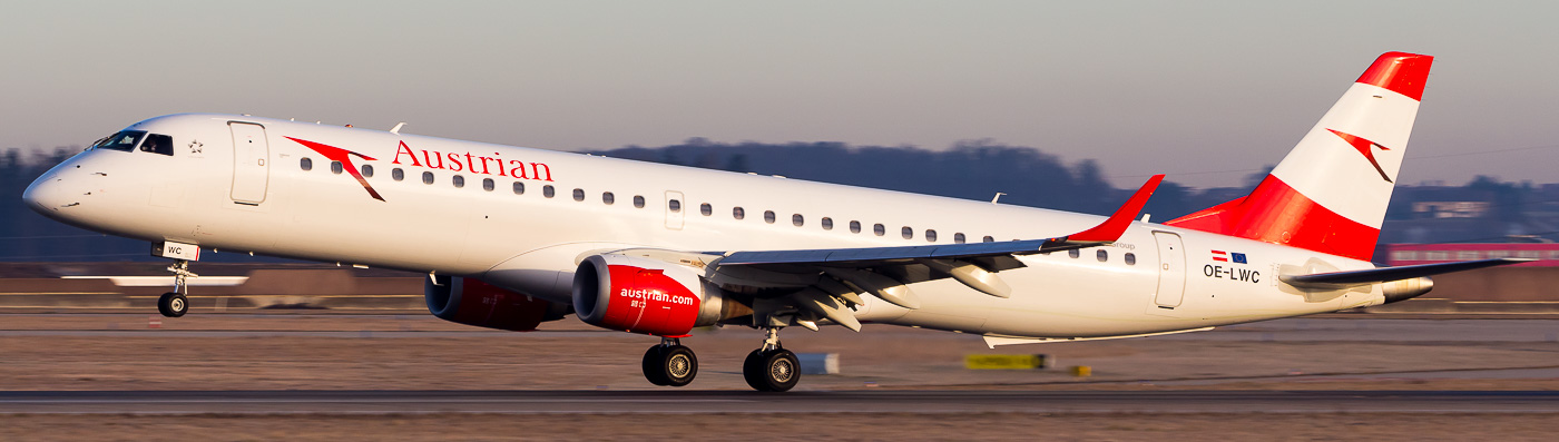 OE-LWC - Austrian Airlines Embraer 195