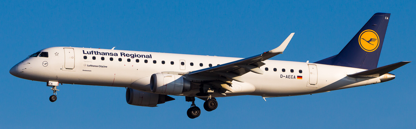 D-AECA - Lufthansa CityLine Embraer 190