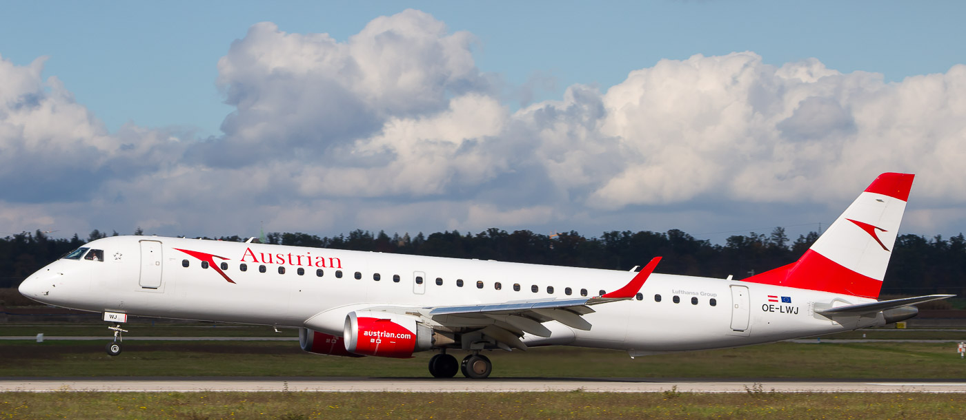 OE-LWJ - Austrian Airlines Embraer 195