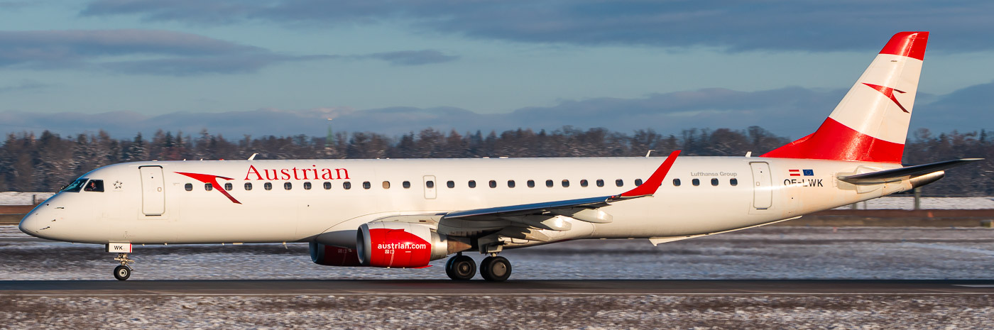 OE-LWK - Austrian Airlines Embraer 195