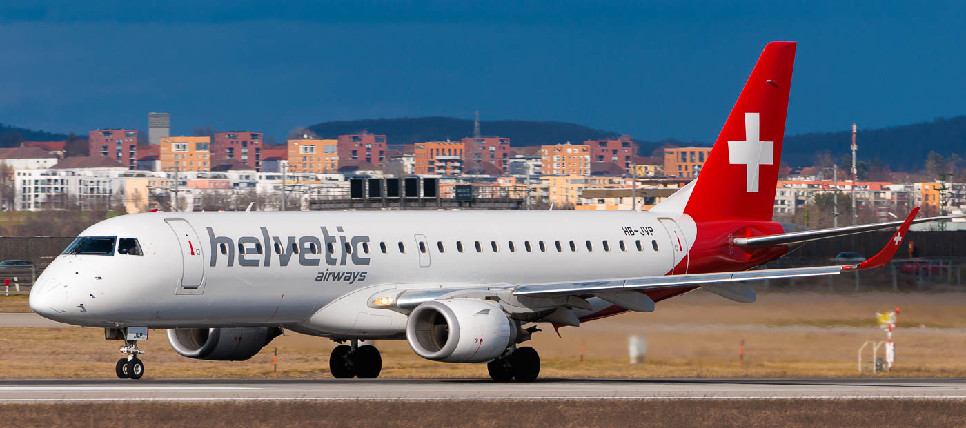 HB-JVP - Helvetic Airways Embraer 190