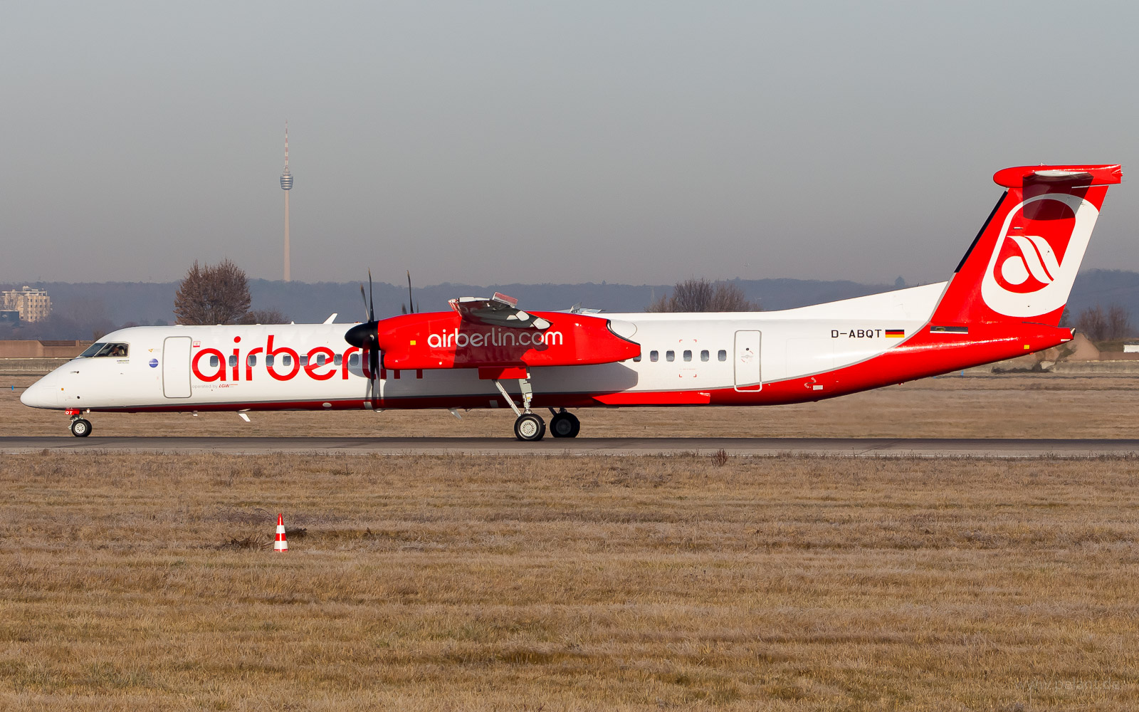 D-ABQT Air Berlin op. by LGW Dash 8Q-400 in Stuttgart / STR