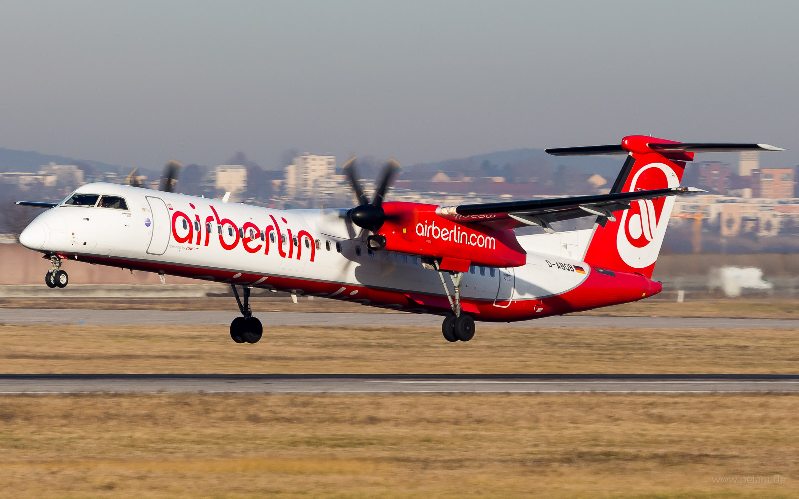 D-ABQB Air Berlin op. by LGW Dash 8Q-400 in Stuttgart / STR