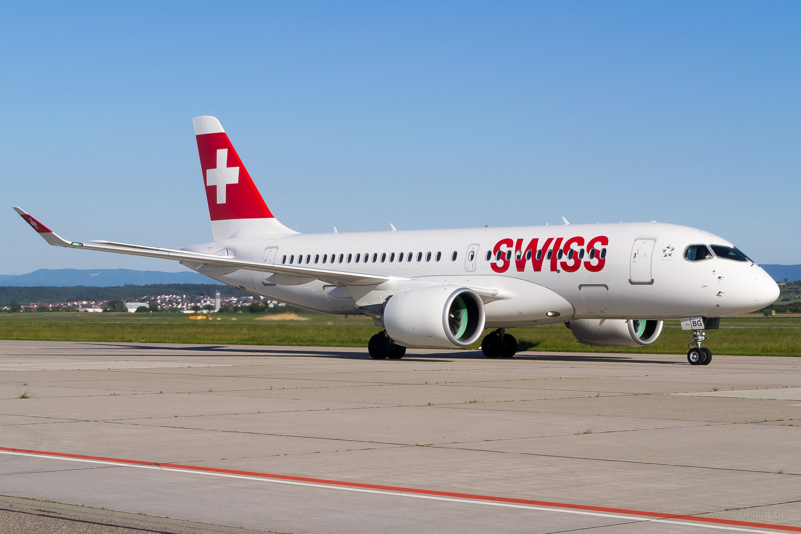 HB-JBG Swiss European Air Lines Bombardier CS100 in Stuttgart / STR