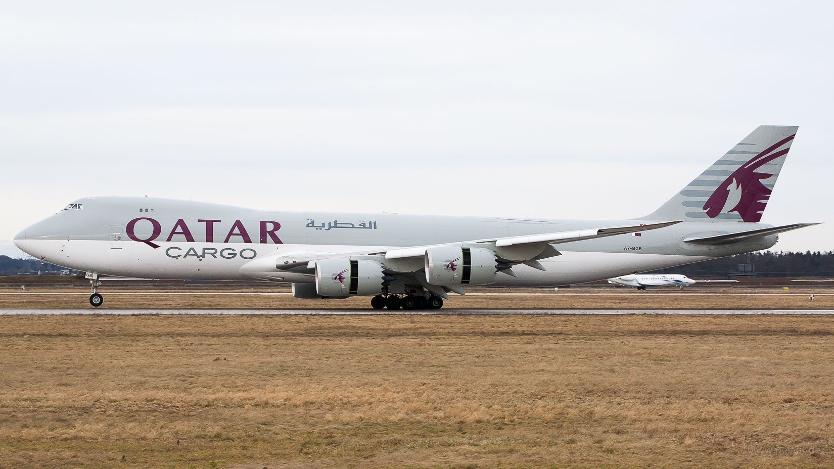 A7-BGB Qatar Airways Cargo Boeing 747-83QF in Stuttgart / STR
