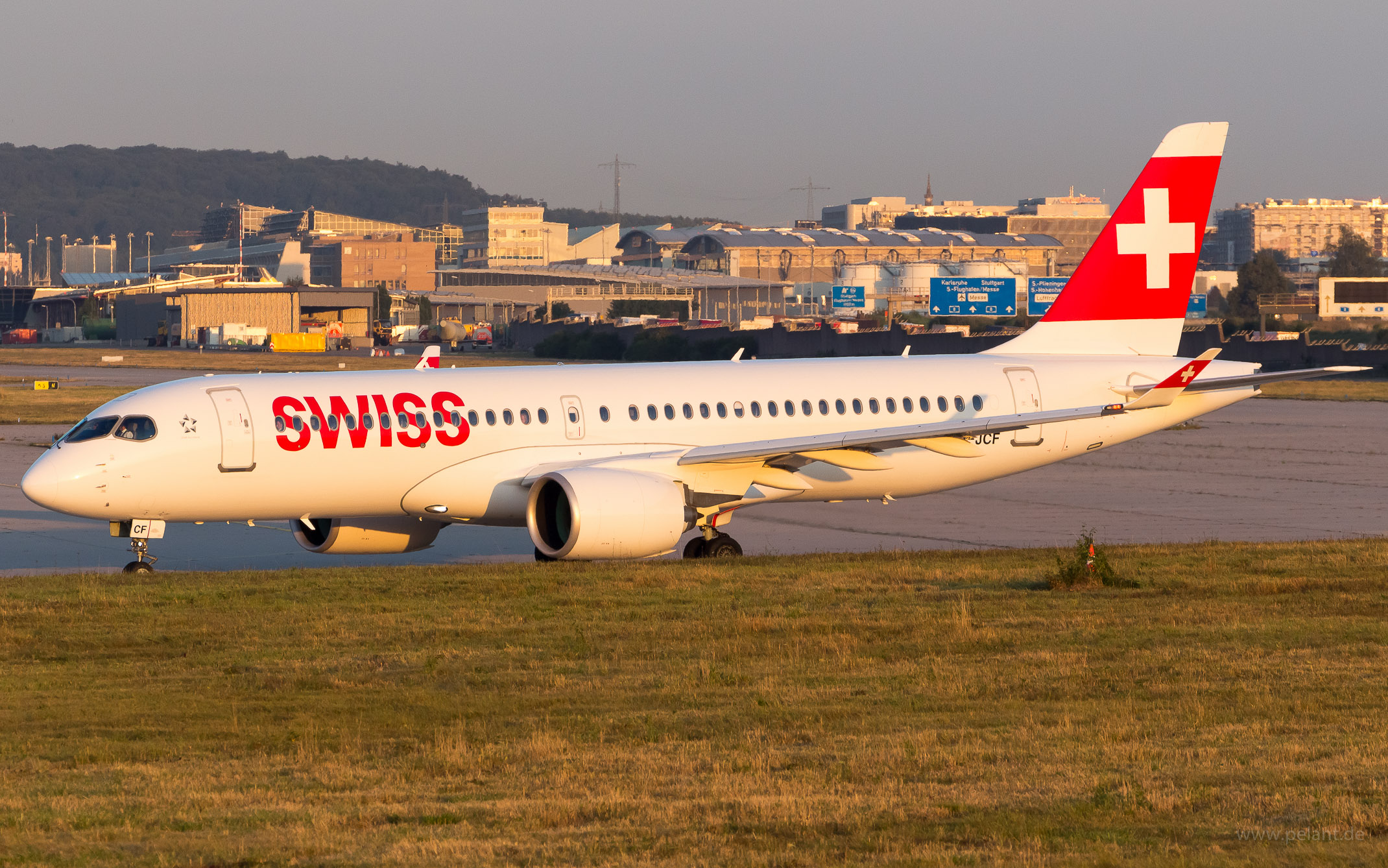 HB-JCF Swiss Bombardier CS300 in Stuttgart / STR