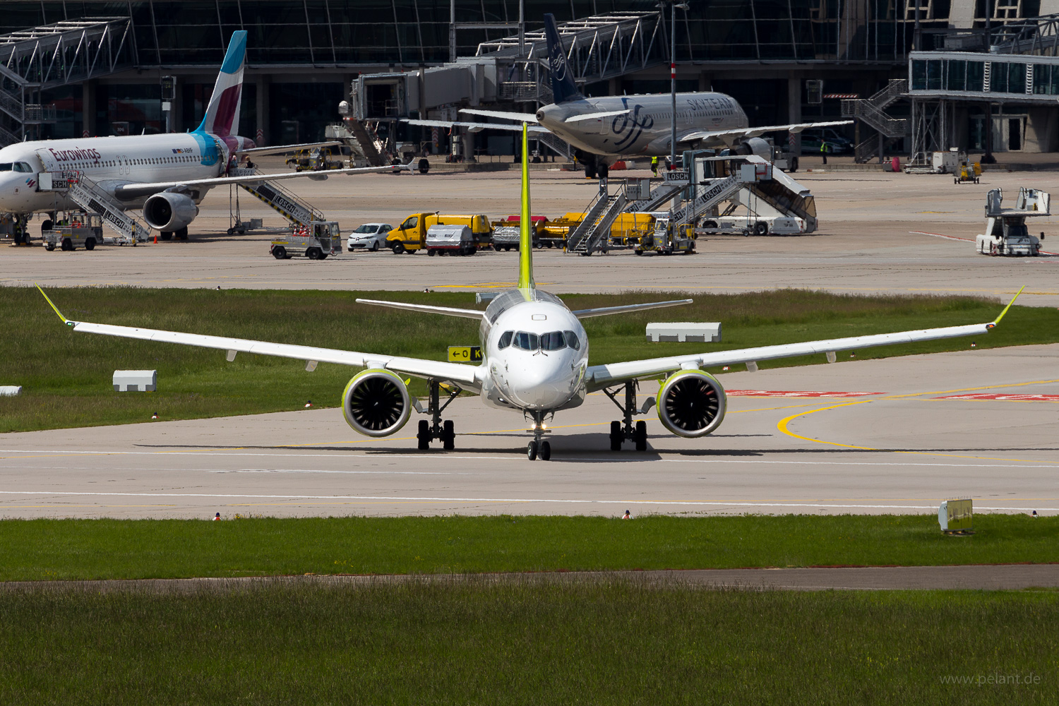 YL-AAR airBaltic Airbus A220-300 in Stuttgart / STR