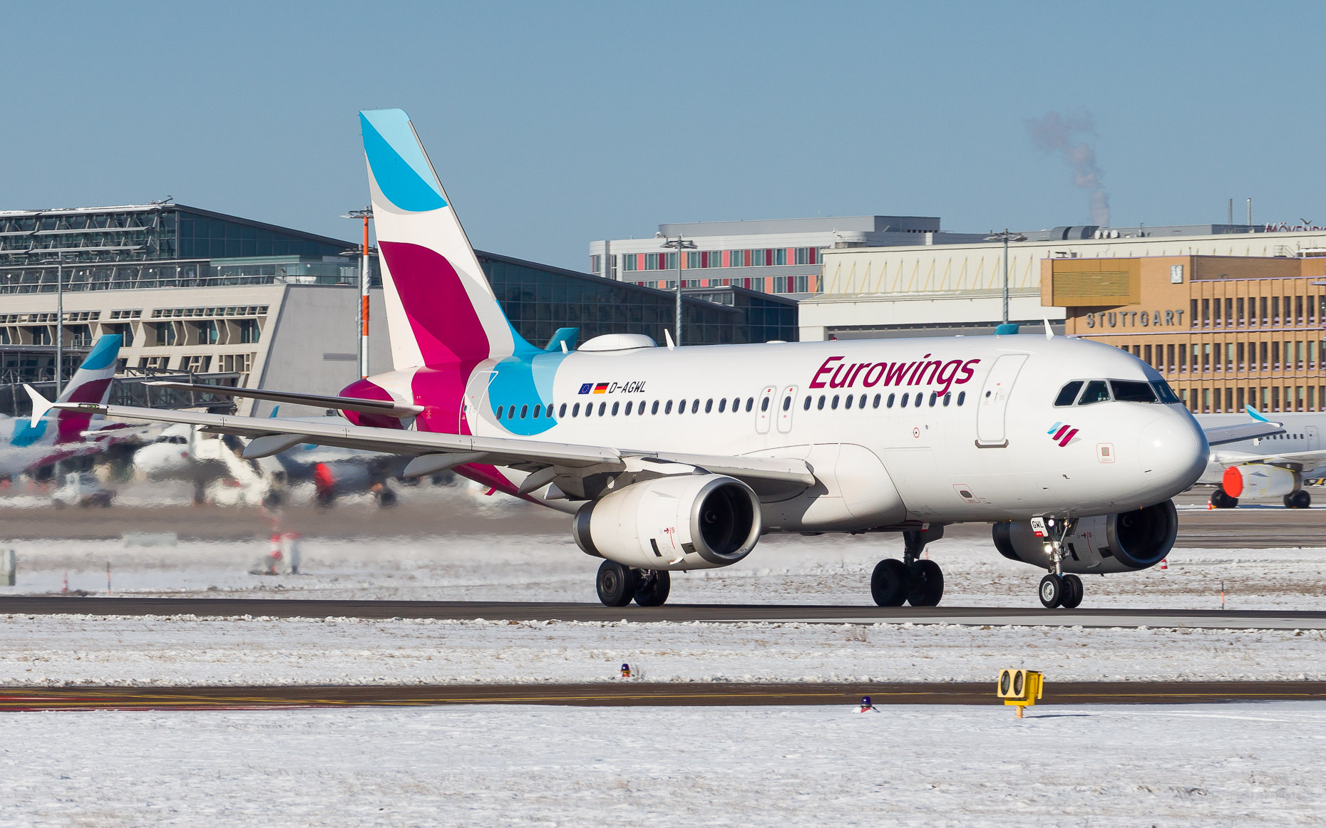 D-AGWL Eurowings Airbus A319-132 in Stuttgart / STR