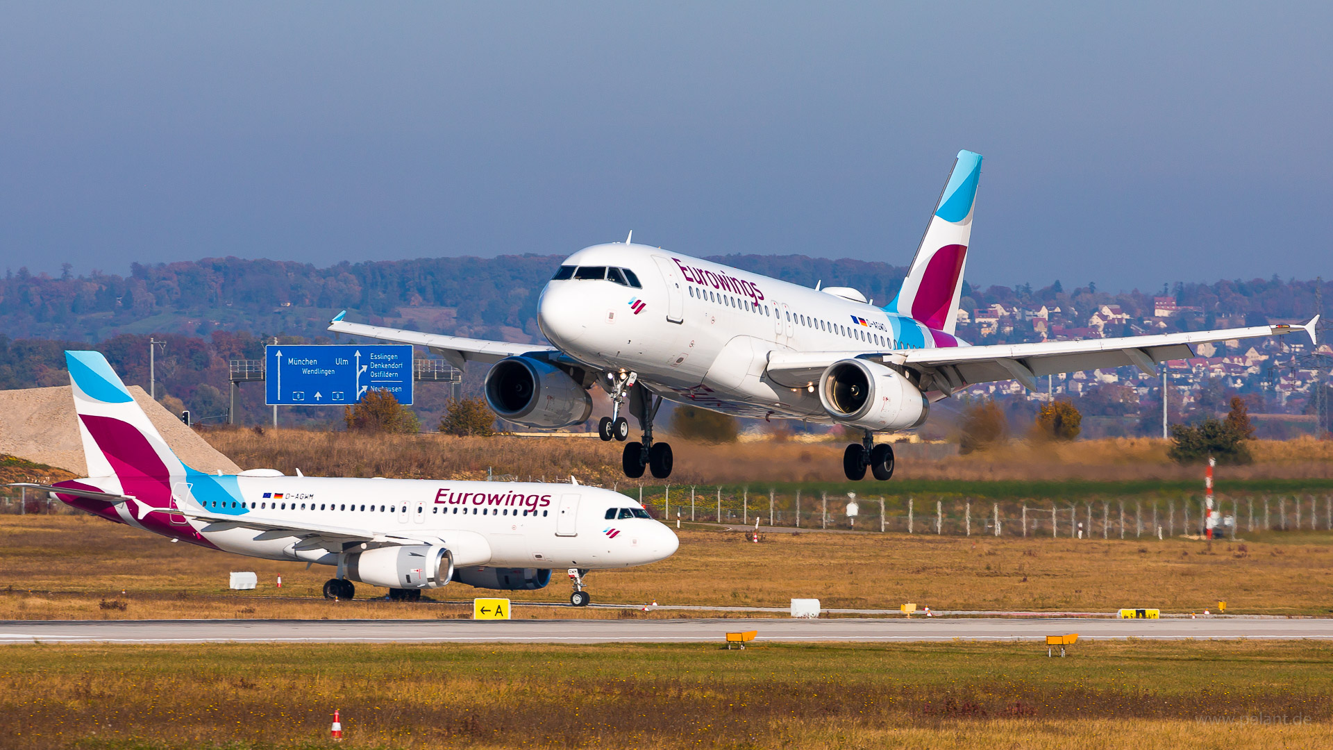 D-AGWO Eurowings Airbus A319-132 in Stuttgart / STR