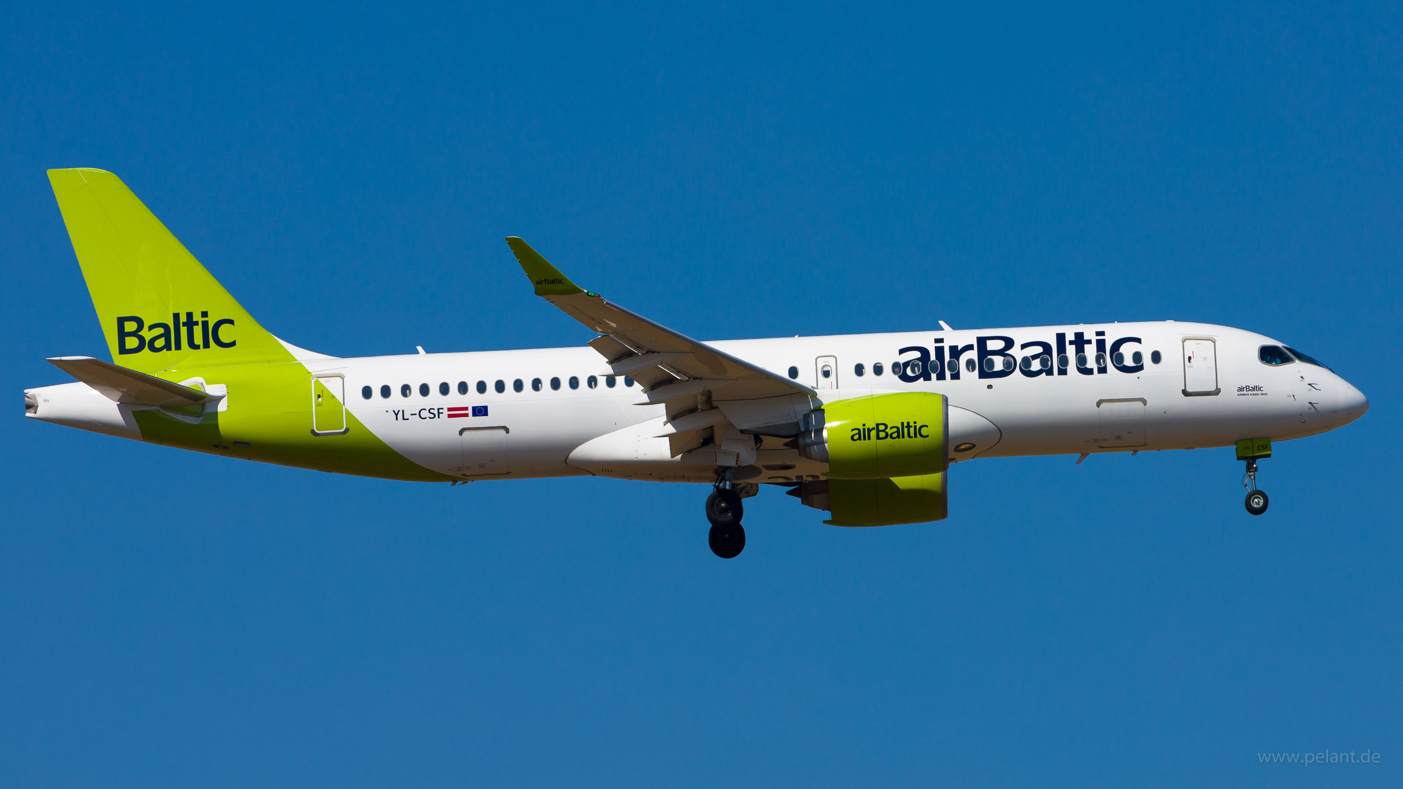 YL-CSF airBaltic Airbus A220-300 in Stuttgart / STR