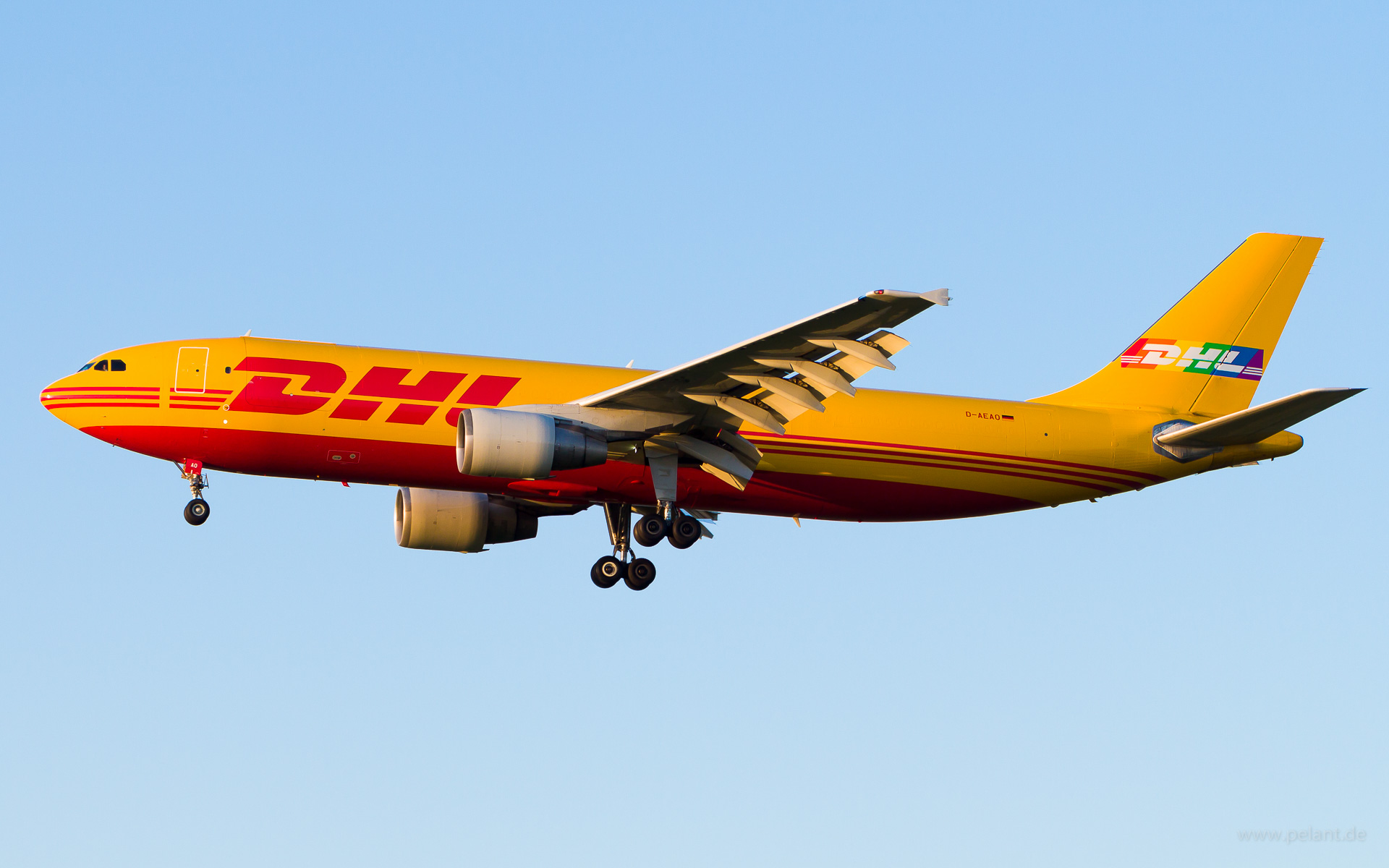 D-AEAO DHL op. by EAT Airbus A300B4-622RF in Stuttgart / STR (Delivered with Pride Livery)