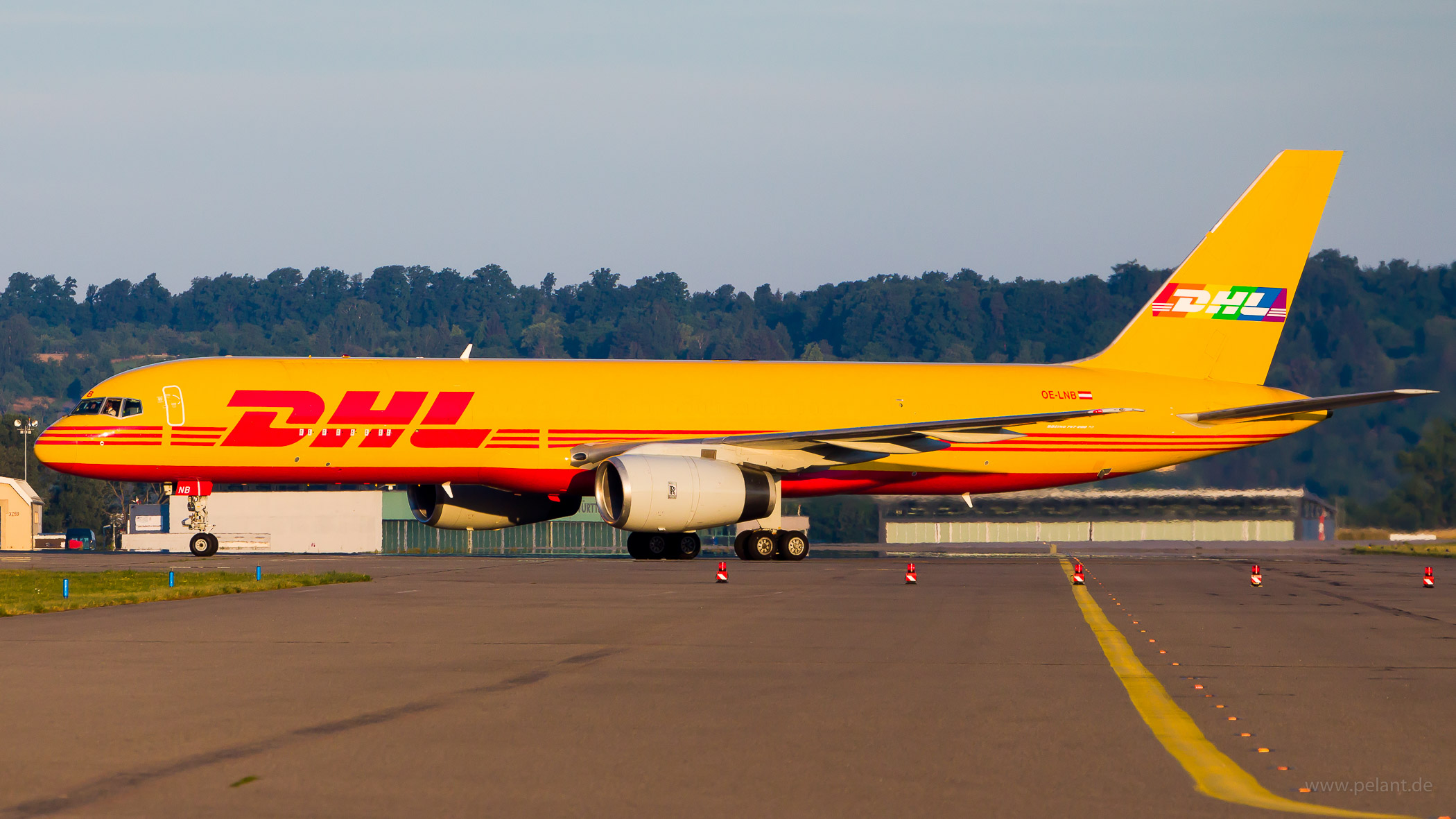 OE-LNB DHL Air Austria Boeing 757-236PCF in Stuttgart / STR (Delivered with Pride Livery)