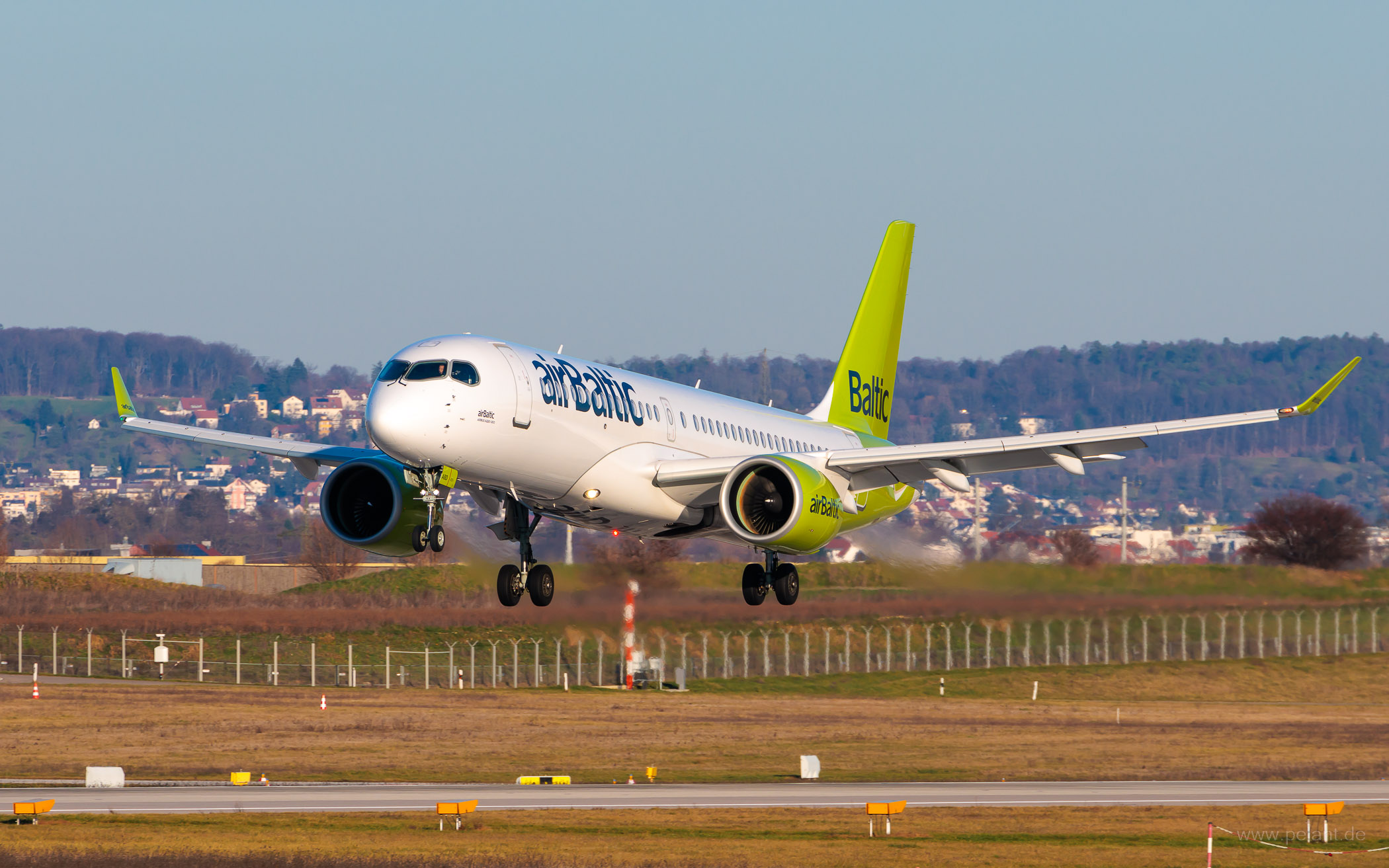 YL-ABD airBaltic Airbus A220-300 in Stuttgart / STR