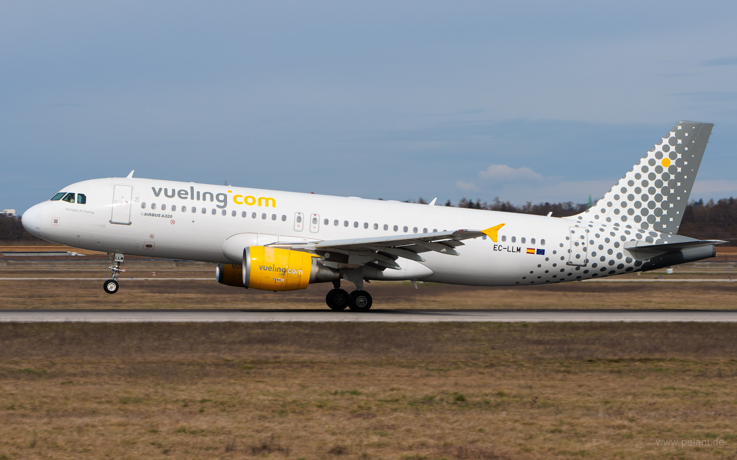 EC-LLM Vueling Airlines Airbus A320-214 in Stuttgart / STR