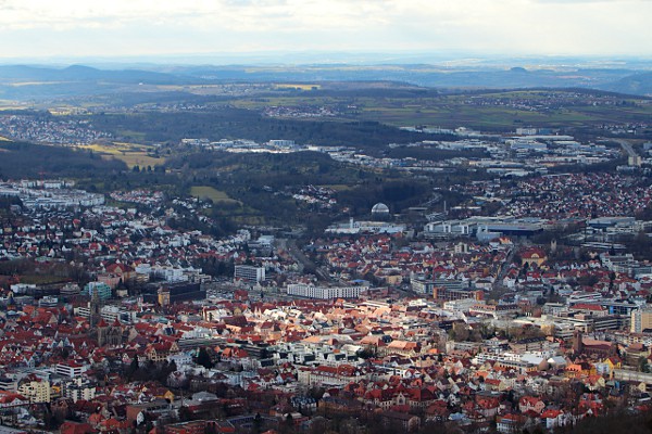 Blick auf Reutlingen von der Achalm
